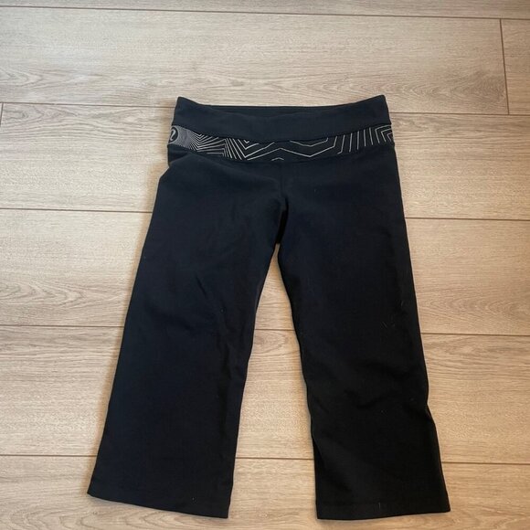 Lululemon Black Cropped Yoga Pants Unsized - Picture 1 of 9